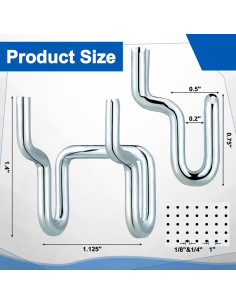Ganchos de Metal en U Tandefio 25 Pcs para Tablero de Clavos 2