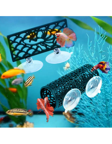 Accesorios para Acuarios Abizoo Betta - Túnel y Hamaca Negro