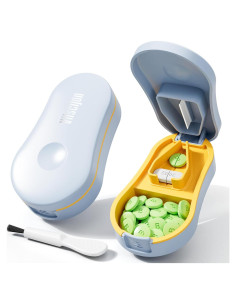 Cortador de Pastillas GAONLY Azul - Divisor Portátil con Almohadilla Silicona