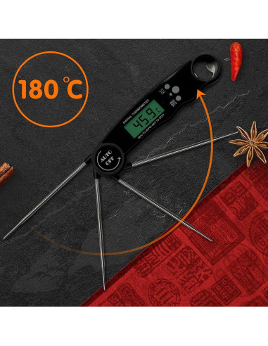 Termómetro Digital de Carne Goldgood DTH-138 Plegable Rojo