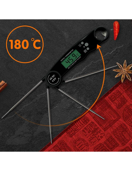 Termómetro Digital de Carne Goldgood DTH-138 Plegable Rojo Termómetro Digital de Carne Goldgood DTH-138 Plegable Rojo