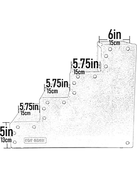 Escalera Pet Gear Pet Step IV para Perros y Gatos Pequeños hasta 22.68 kg, Fácil Montaje