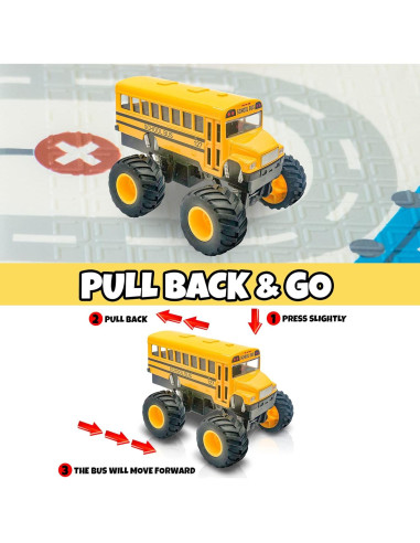 Autobús Escolar Monstruoso ArtCreativity 12.7 cm Retroceso