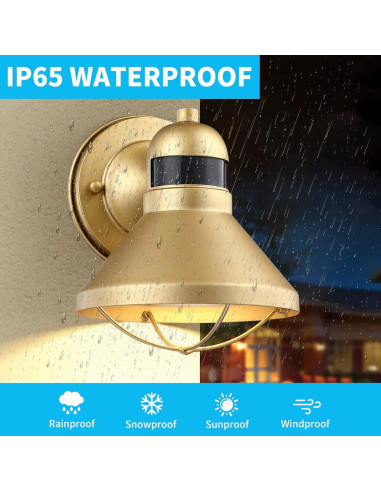 Luz de Granero Exterior LED LONEDRUID con Sensor de Movimiento