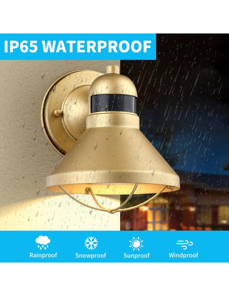 Luz de Granero Exterior LED LONEDRUID con Sensor de Movimiento