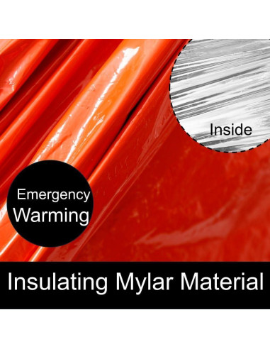 Poncho de Emergencia Mylar XL Nomadnia Naranja 2 Unidades