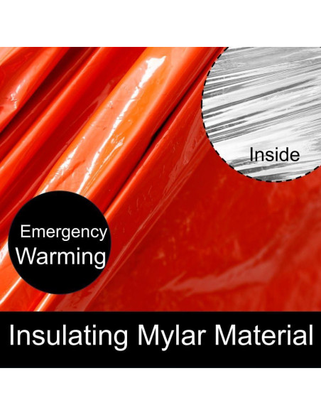 Poncho de Emergencia Mylar XL Nomadnia Naranja 2 Unidades