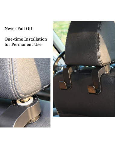 Ganchos para Asiento de Auto Amooca - Organizador Reposacabezas 2 Pzs