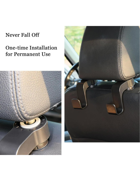 Ganchos para Asiento de Auto Amooca - Organizador Reposacabezas 2 Pzs