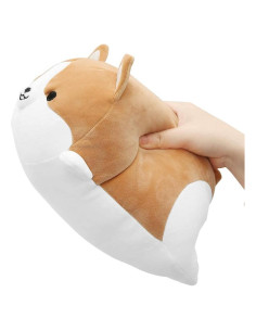Cojín de Peluche Corgi Sofi 30 cm Marrón Suave y Divertido