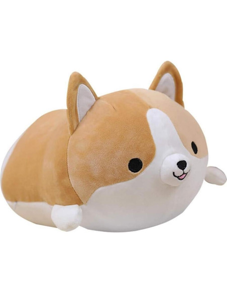 Cojín de Peluche Corgi Sofi 30 cm Marrón Suave y Divertido
