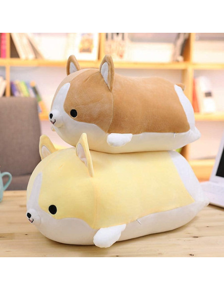 Cojín de Peluche Corgi Sofi 30 cm Marrón Suave y Divertido
