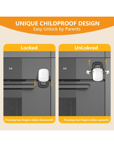 Cerradura de Horno para Bebés TapyTry - Doble Botón, 2 Paquete