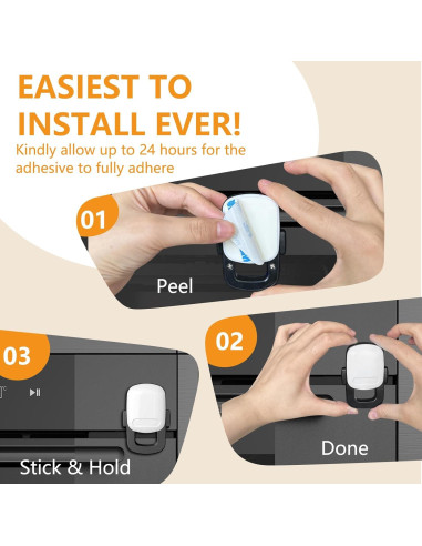 Cerradura de Horno para Bebés TapyTry - Doble Botón, 2 Paquete