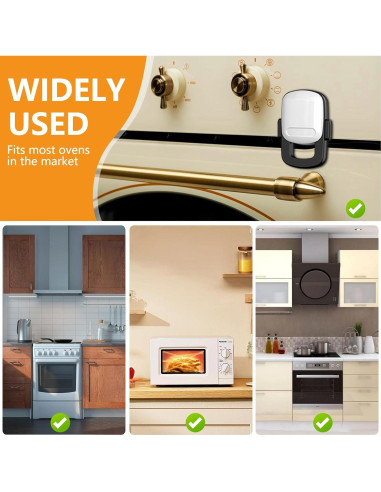 Cerradura de Horno para Bebés TapyTry - Doble Botón, 2 Paquete