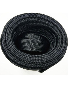 Manguito Trenzado Expandible Wang-Data 25ft Negro 3.18cm 2