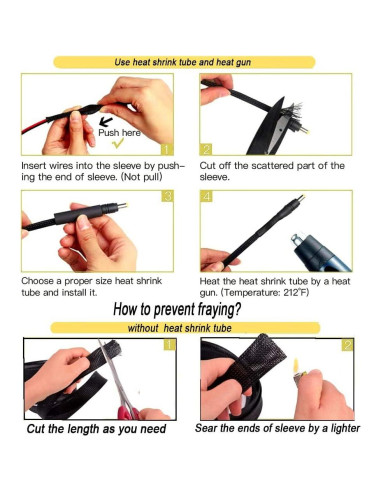 Manguito Trenzado Expandible Wang-Data 25ft Negro 3.18cm