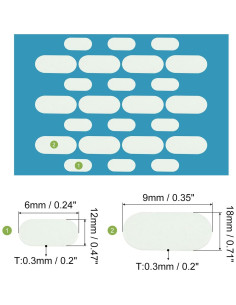 Cubierta de Webcam MECCANIXITY 0.3mm Plástica Blanca 24 Unidades 2