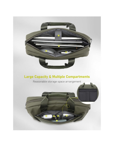 Bolsa de Hombro para Laptop 15-16" GAOCHY Verde Impermeable