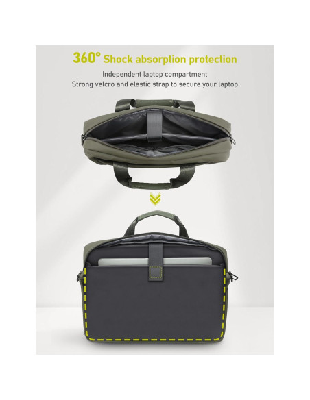 Bolsa de Hombro para Laptop 15-16" GAOCHY Verde Impermeable