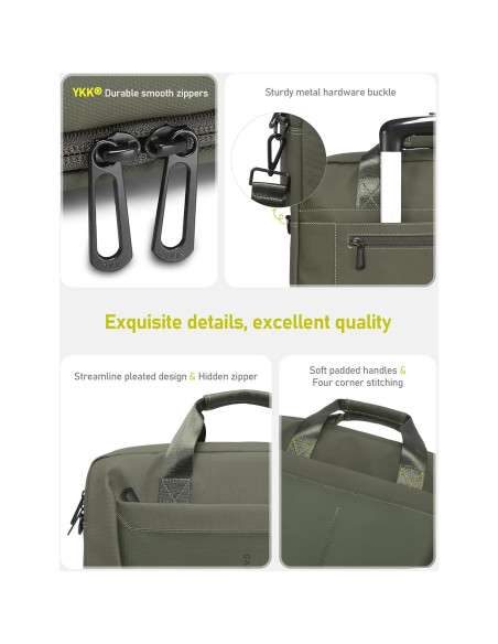 Bolsa de Hombro para Laptop 15-16" GAOCHY Verde Impermeable