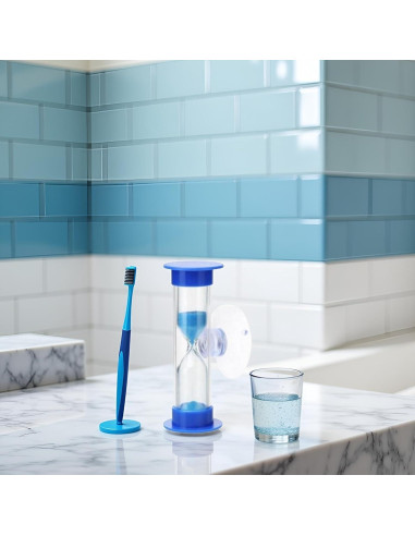 Temporizador de Arena Azul Tustao 2-3 Minutos con Ventosa