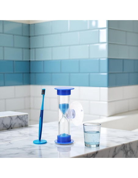 Temporizador de Arena Azul Tustao 2-3 Minutos con Ventosa Temporizador de Arena Azul Tustao 2-3 Minutos con Ventosa