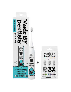 Cepillo de Dientes Eléctrico para Niños Tiburón - Recargable con 6 Cabezas