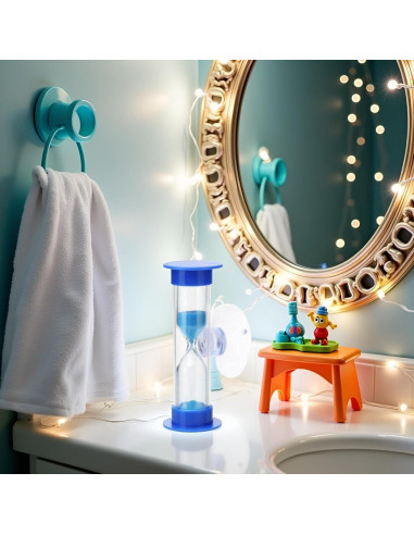 Temporizador de Arena Azul Tustao 2-3 Minutos con Ventosa