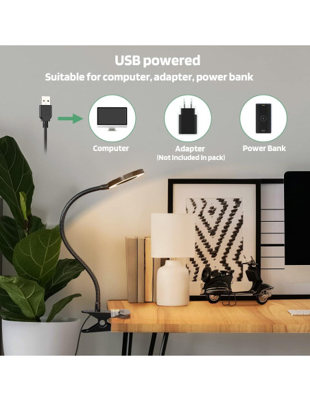 Luz LED de Lectura Clip GLORIOUS-LITE 36 LEDs 4 Modos