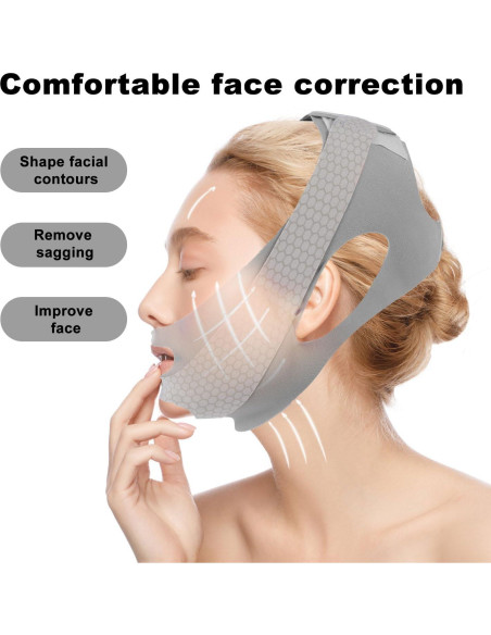 Correa de Nylon V-Line Lifting para Papada BOXOB - Ajustable