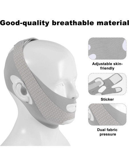 Correa de Nylon V-Line Lifting para Papada BOXOB - Ajustable