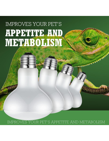 Tarpop Bombillas de Calor UVA para Reptiles 75W - 8 Pcs