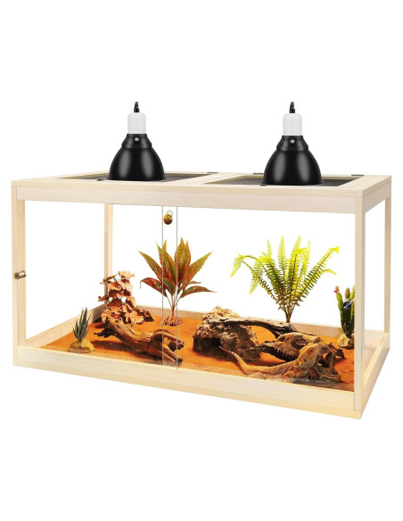 Terrario para reptiles Prolee 102L Roble 61cm con malla