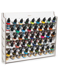 Expositor de Pinturas Montado en Pared Vallejo 43 Botellas 18 ml