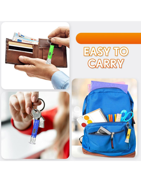 100 Mini Linternas Llavero LED Jexine Colores Asortidos