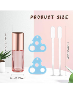 25 Botellas de Vidrio 5ml con Rodillo Mirrline Rosa 2