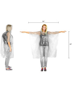 Ponchos de Lluvia Lingito - Paquete Familiar 4 Piezas Reutilizables 2