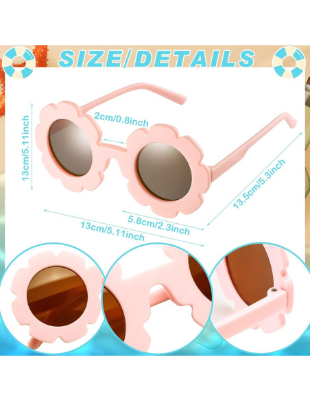 9 Pares Gafas de Sol para Niños Tondiamo - Colores Variados