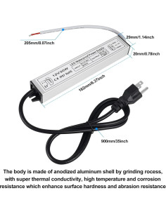 Fuente de Alimentación LED 12V 30W inShareplus IP67 Impermeable 2