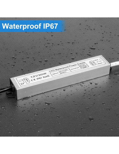 Fuente de Alimentación LED 12V 30W inShareplus IP67 Impermeable