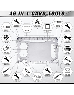 Cholemy 12 Pcs Multiherramienta de Acero Inoxidable 46 en 1 2