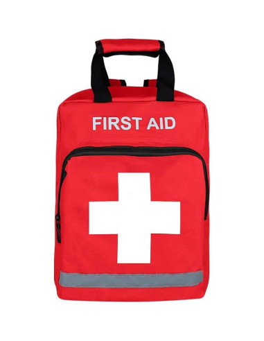 Mochila de Primeros Auxilios Roja JIPEMTRA 35x25x20cm Vacía