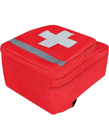 Mochila de Primeros Auxilios Roja JIPEMTRA 35x25x20cm Vacía