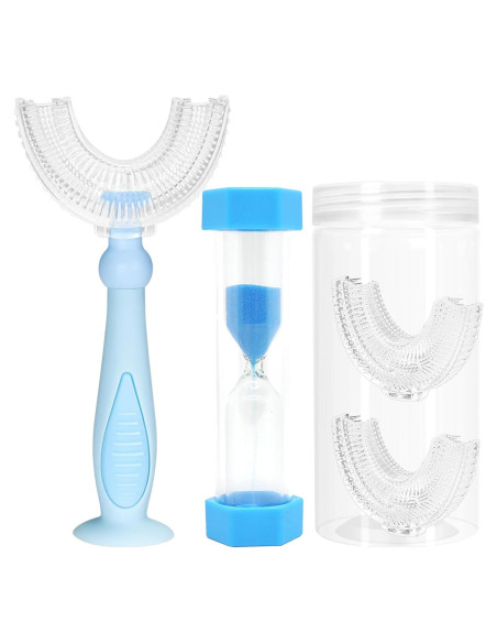 Cepillo de Dientes en U Tusiwit para Niños 6-12 Años Azul