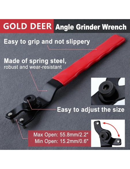Llave de Grano Ajustable GOLD DEER con 6 Tuercas de Bloqueo