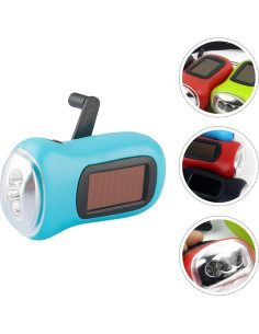 Linterna LED de Mano Hemobllo 3.5x5cm Solar y Manual 2