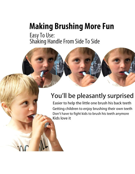 Cepillo de Dientes en U Tusiwit para Niños 6-12 Años Azul