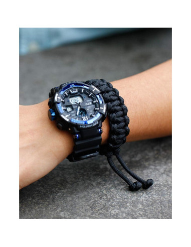 Pulseras de Supervivencia Jewever Paracord Ajustables Juego de 2