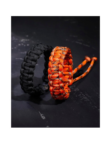 Pulseras de Supervivencia Jewever Paracord Ajustables Juego de 2